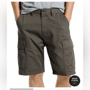 Nwt Levi’s 52 Big & Tall Black Grey Carrier Cargo Shorts
